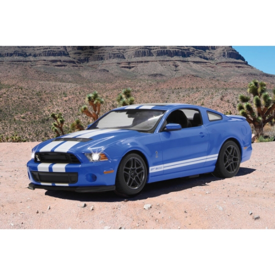 Imagine MASINA CU TELECOMANDA FORD SHELBY GT500 ALBASTRU CU SCARA 1 LA 14