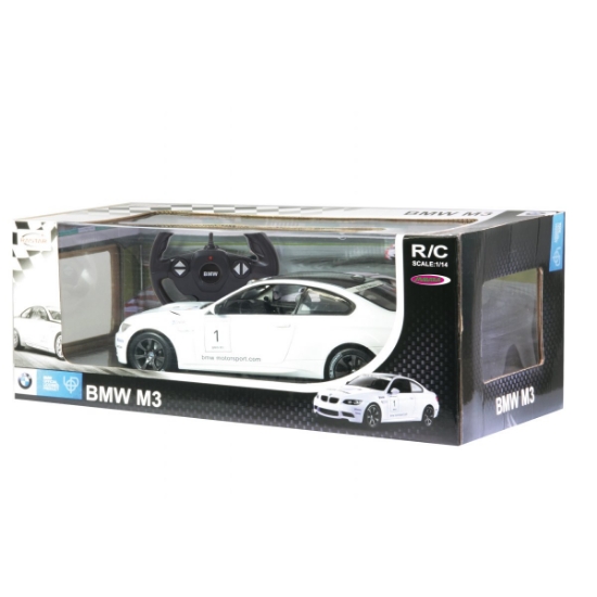 Imagine MASINA CU TELECOMANDA BMW M3 ALB CU SCARA 1 LA 14