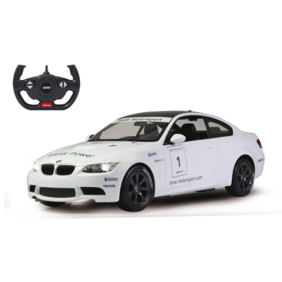 Imagine MASINA CU TELECOMANDA BMW M3 ALB CU SCARA 1 LA 14