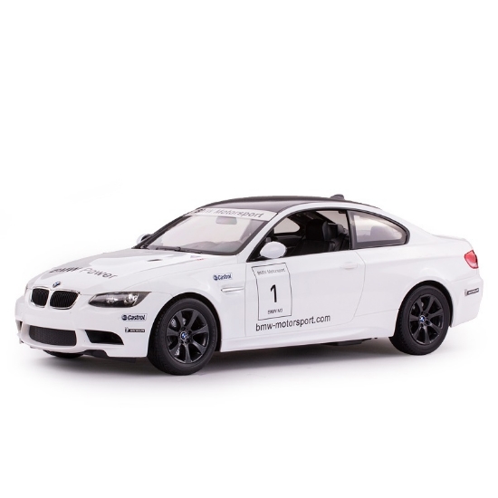 Imagine MASINA CU TELECOMANDA BMW M3 ALB CU SCARA 1 LA 14