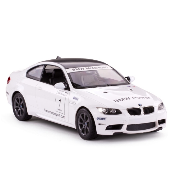 Imagine MASINA CU TELECOMANDA BMW M3 ALB CU SCARA 1 LA 14