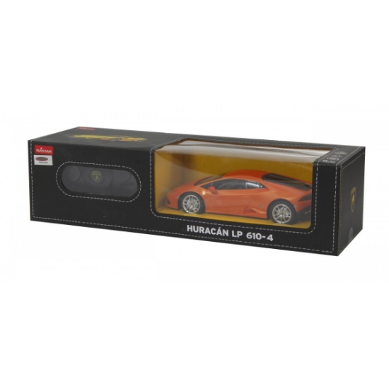 Imagine MASINA CU TELECOMANDA LAMBORGHINI HURACÁN LP610-4 PORTOCALIU CU SCARA 1 LA 24