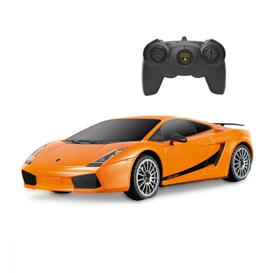Imagine MASINA CU TELECOMANDA LAMBORGHINI PORTOCALIU CU SCARA 1 LA 24