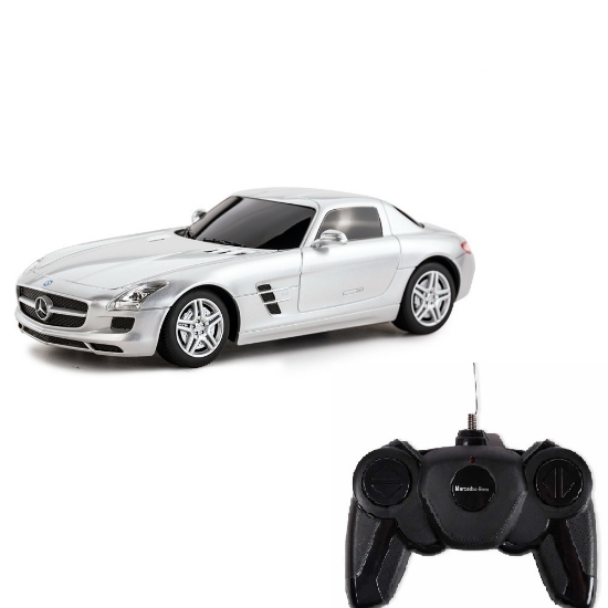 Imagine MASINA CU TELECOMANDA MERCEDES-BENZ SLS AMG ARGINTIE SCARA 1 LA 24