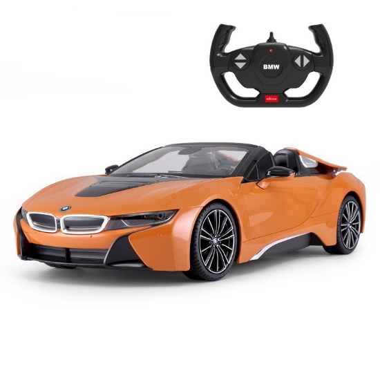 Imagine MASINA CU TELECOMANDA BMW I8 PORTOCALIE SCARA 1 LA 12