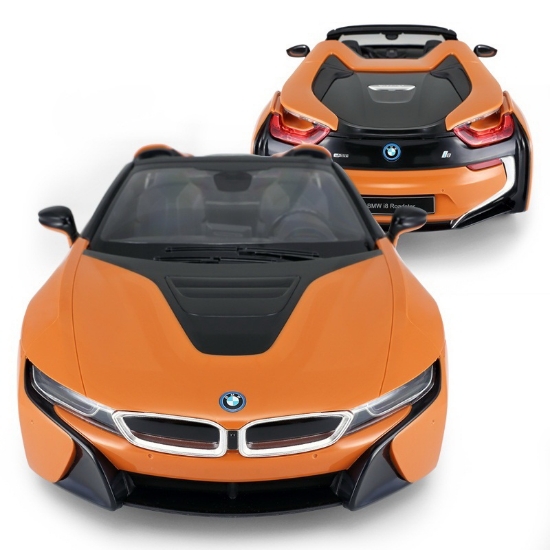 Imagine MASINA CU TELECOMANDA BMW I8 PORTOCALIE SCARA 1 LA 12