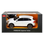 Imagine MASINA CU TELECOMANDA PORSCHE CAYENNE TURBO ALB CU SCARA 1 LA 14