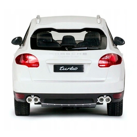 Imagine MASINA CU TELECOMANDA PORSCHE CAYENNE TURBO ALB CU SCARA 1 LA 14