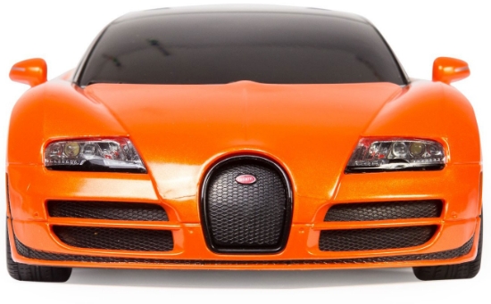 Imagine MASINA CU TELECOMANDA BUGATTI GRAND SPORT VITESSE PORTOCALIE CU SCARA 1 LA 18