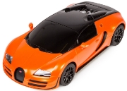 Imagine MASINA CU TELECOMANDA BUGATTI GRAND SPORT VITESSE PORTOCALIE CU SCARA 1 LA 18