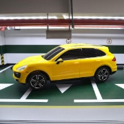 Imagine MASINA CU TELECOMANDA PORSCHE CAYENNE TURBO GALBEN CU SCARA 1 LA 24