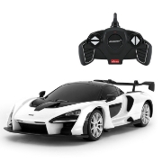 Imagine MASINA CU TELECOMANDA MCLAREN SENNA ALB CU SCARA 1 LA 18