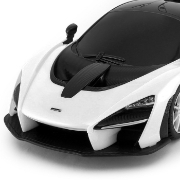 Imagine MASINA CU TELECOMANDA MCLAREN SENNA ALB CU SCARA 1 LA 18