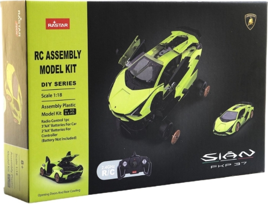 Imagine MASINUTA CONSTRUIBILA CU TELECOMANDA LAMBORGHINI SIAN FKP 37 SCARA 1 LA 18