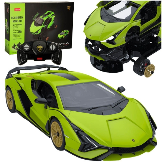 Imagine MASINUTA CONSTRUIBILA CU TELECOMANDA LAMBORGHINI SIAN FKP 37 SCARA 1 LA 18