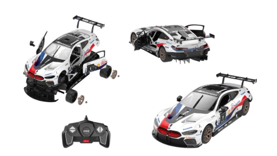 Imagine MASINUTA CONSTRUIBILA CU TELECOMANDA BMW M8 GTE SCARA 1 LA 18