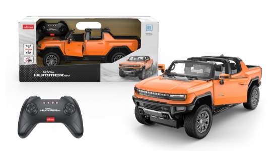 Imagine MASINA CU TELECOMANDA GMC HUMMER EV PORTOCALIU SCARA 1 LA 16