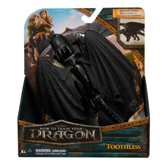Imagine CUM SA ITI DRESEZI DRAGONUL FIGURINA DRAGON TOOTHLESS CU ARIPI MOBILE 20CM