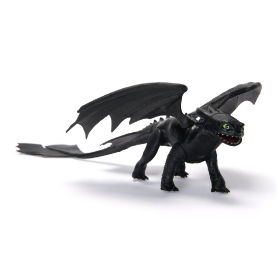 Imagine CUM SA ITI DRESEZI DRAGONUL FIGURINA DRAGON TOOTHLESS CU ARIPI MOBILE 20CM
