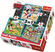 Imagine Puzzle Trefl 3in1 Mickey Mouse și prietenii