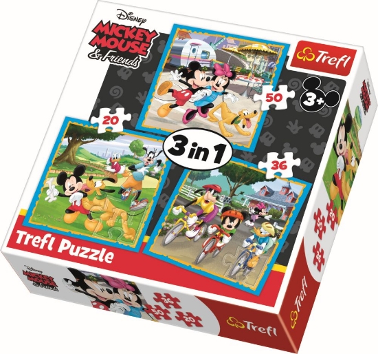 Imagine Puzzle Trefl 3in1 Mickey Mouse și prietenii