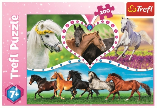 Imagine Puzzle Trefl 200 Frumoșii cai