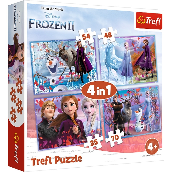 Imagine Puzzle Trefl 4in1 Frozen 2 – Călătorie către necunoscut