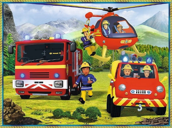 Imagine Puzzle Trefl 2in1 Memo Pompierii în acțiune