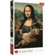 Imagine Puzzle Trefl 500 Monalisa cu pisica
