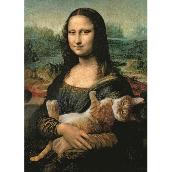 Imagine Puzzle Trefl 500 Monalisa cu pisica