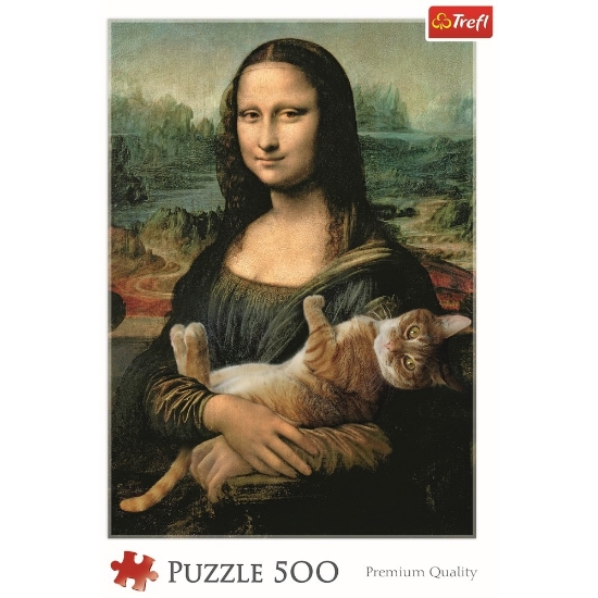 Imagine Puzzle Trefl 500 Monalisa cu pisica