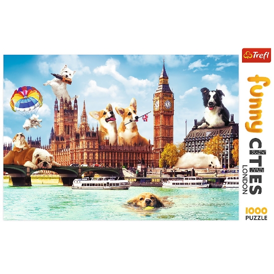 Imagine Puzzle Trefl 1000 Căţeluşi la Londra
