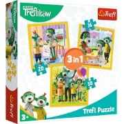 Imagine Puzzle Trefl 3in1 Distracție în familia Trefiliki