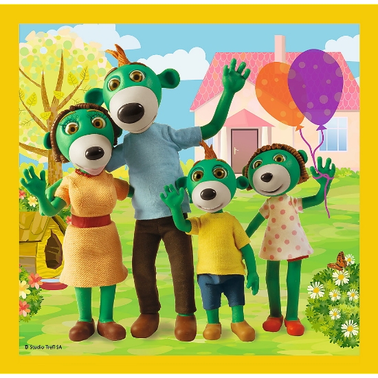Imagine Puzzle Trefl 3in1 Distracție în familia Trefiliki