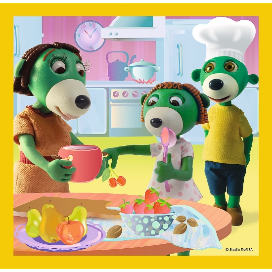 Imagine Puzzle Trefl 3in1 Distracție în familia Trefiliki