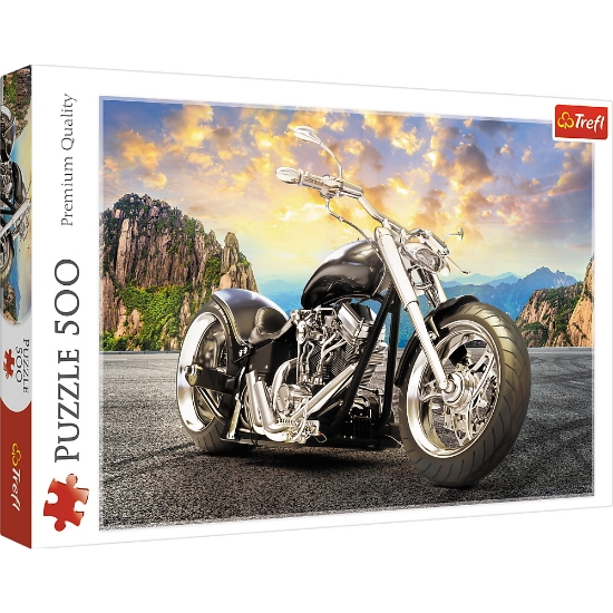 Imagine Puzzle Trefl 500 Motocicleta neagră