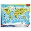 Imagine Puzzle 25 planșă harta lumii cu animale
