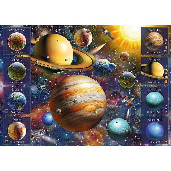 Imagine Puzzle Trefl Spiral 1040 piese Sistemul solar