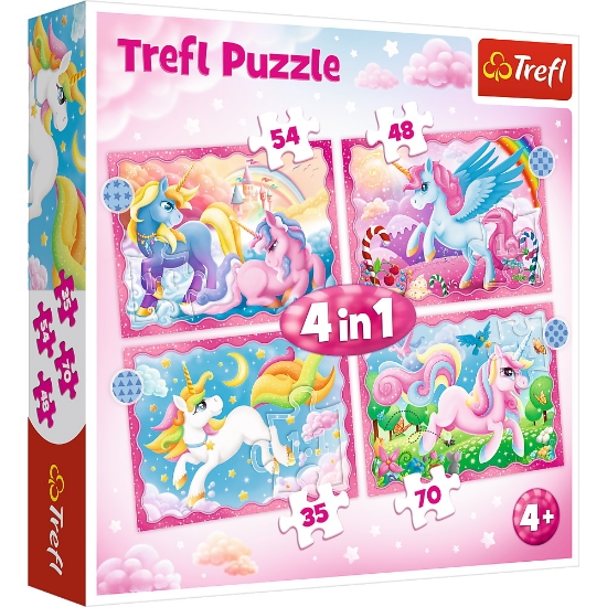 Imagine Puzzle Trefl 4in1 Patrula Unicorni și Magie