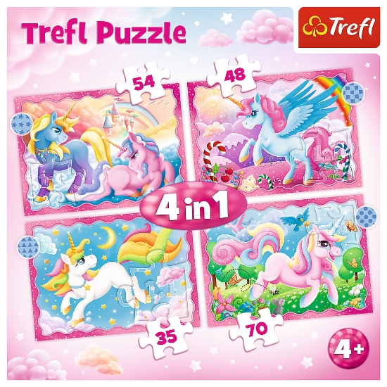 Imagine Puzzle Trefl 4in1 Patrula Unicorni și Magie