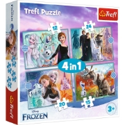 Imagine  Puzzle Trefl 4in1 Frozen 2 – Uimitoarea lume Disney