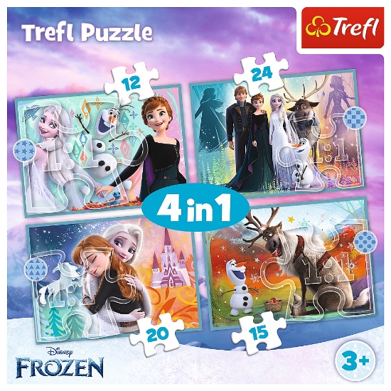 Imagine  Puzzle Trefl 4in1 Frozen 2 – Uimitoarea lume Disney