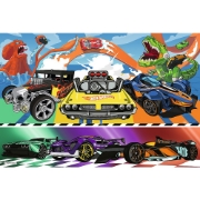 Imagine Puzzle Trefl 100 Hot Wheels Mașinile de curse