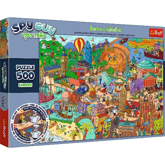 Imagine Puzzle Trefl 500 Spy Guy Obiecte pierdute în Europa