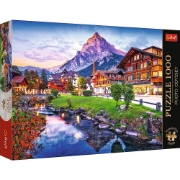 Imagine Puzzle Trefl 1000 Premium Plus Photo Odyssey Sat Alpin în Elveția