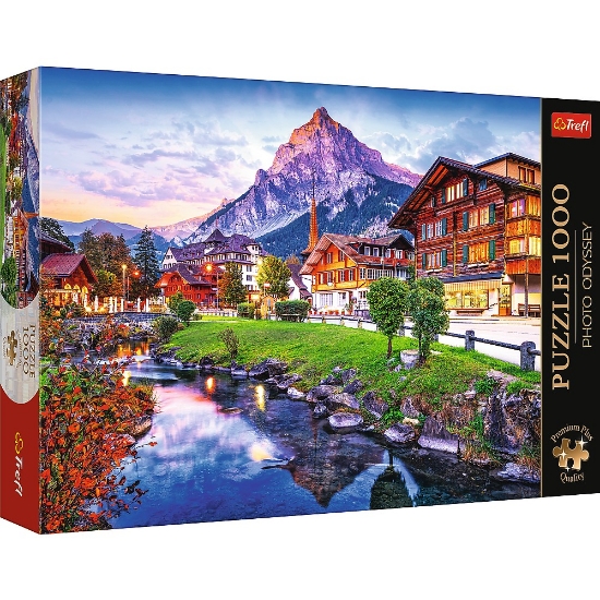 Imagine Puzzle Trefl 1000 Premium Plus Photo Odyssey Sat Alpin în Elveția