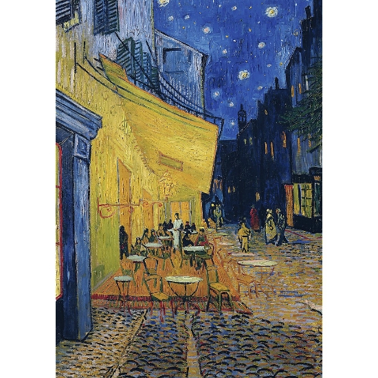 Imagine  Puzzle Trefl 1000 Art Collection Vincent van Gogh – Terasa cafenea noaptea