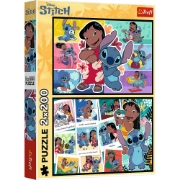 Imagine Puzzle Trefl 2x200 Disney Lilo și Stitch Viața Fericită
