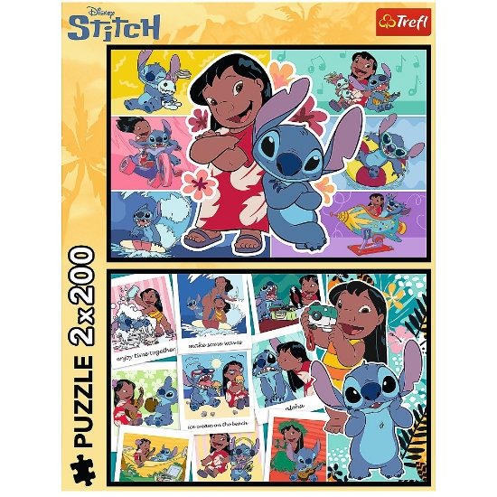 Imagine Puzzle Trefl 2x200 Disney Lilo și Stitch Viața Fericită