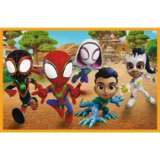 Imagine Puzzle Trefl 2x24 Spidey and His Amazing Friends – Dino-Webs Spidey și dinozaurii